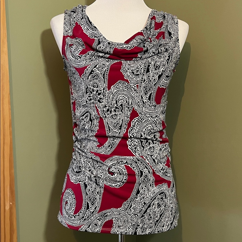 WHBM Paisley Sleeveless Top